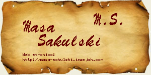 Maša Sakulski vizit kartica